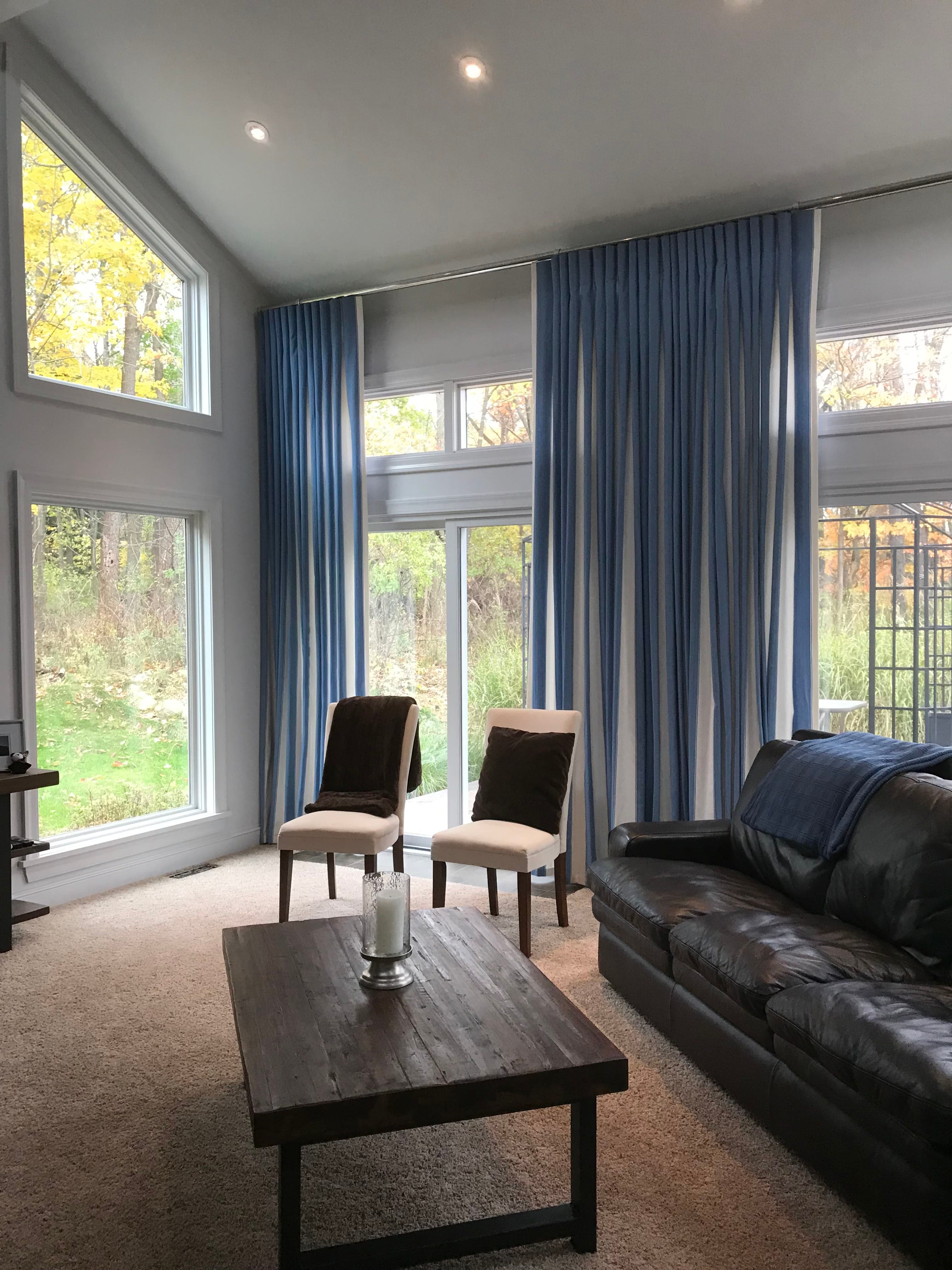 Custom slipcover work by Slipskins Studio.